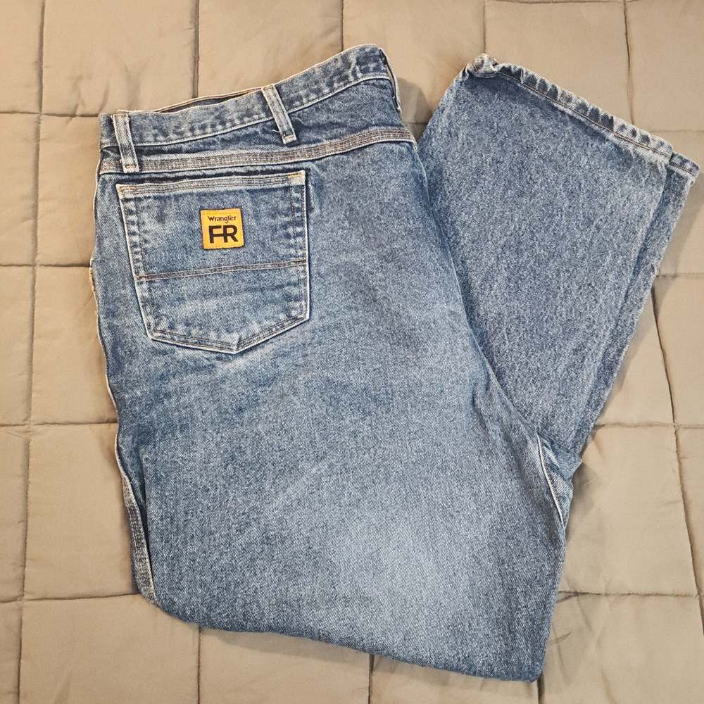 E40 Wrangler Riggs FR Jeans Mens 48x30 Blue Denim FR3W050 Arc‎ Rated
